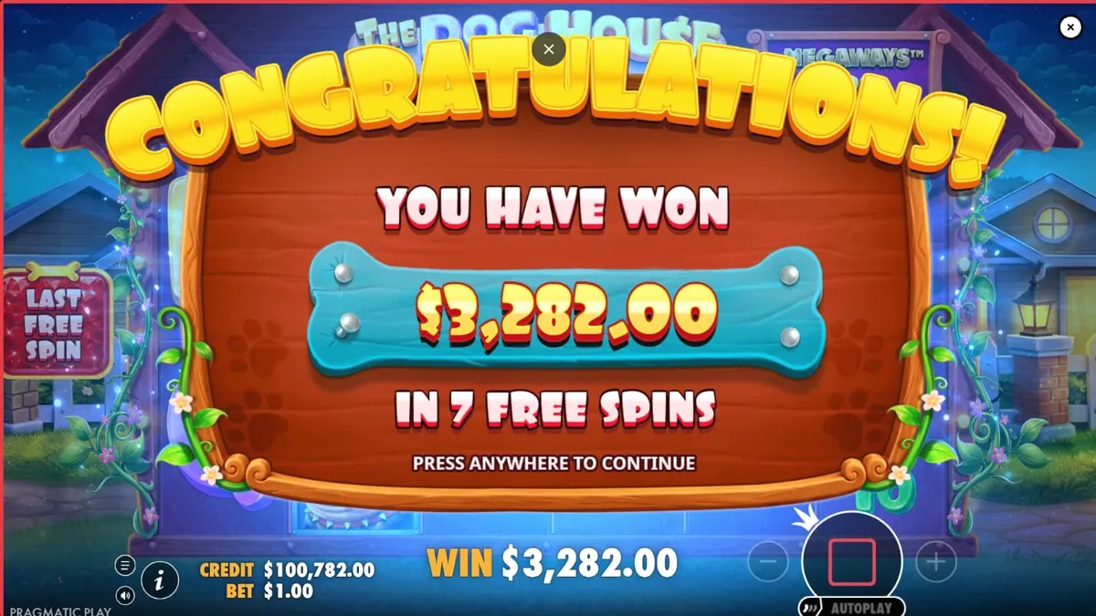 The Dog House Megaways 1000 slot machine interface